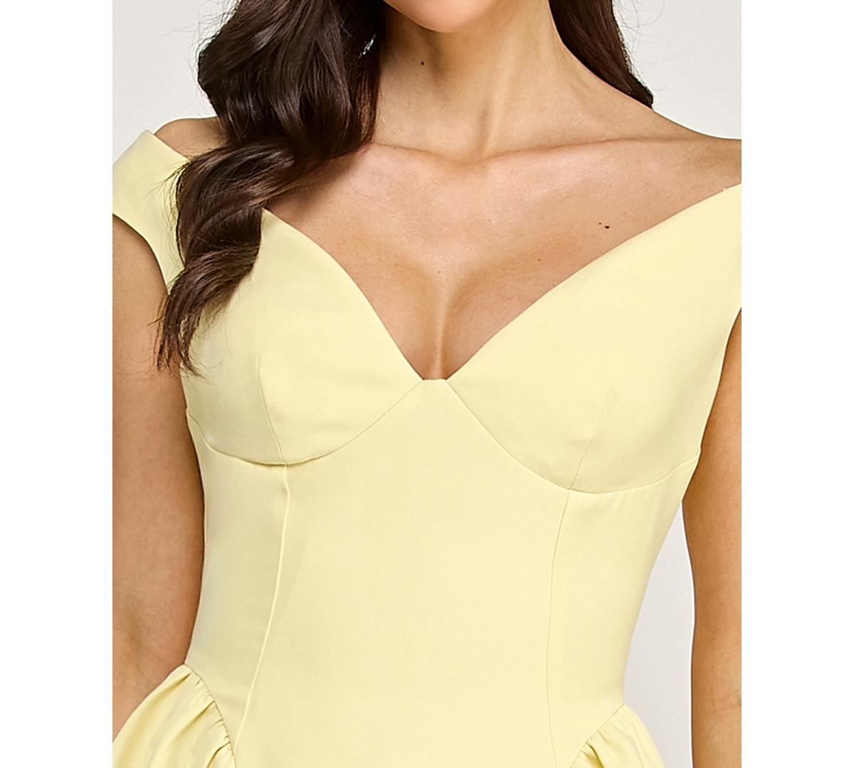 City Studios Juniors' Off-The-Shoulder Drop Waist Short Dress