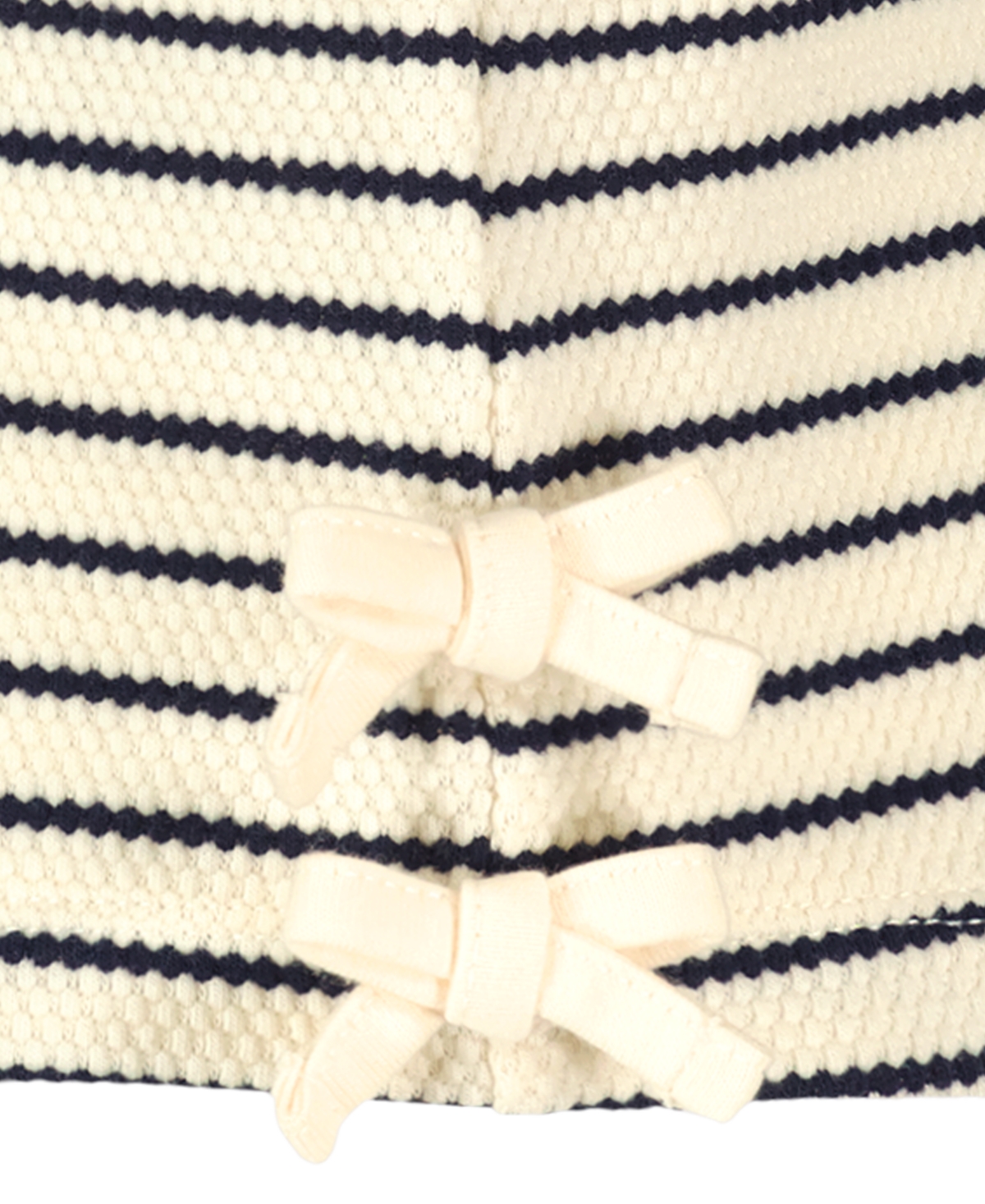 Tommy Hilfiger Girls' Toddler 2T-4T Popcorn Pique Oversized T-Shirt & Striped Wide Leg Pants, 2-Piece Set