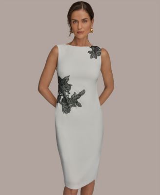 Petite Applique Detail Sheath Dress