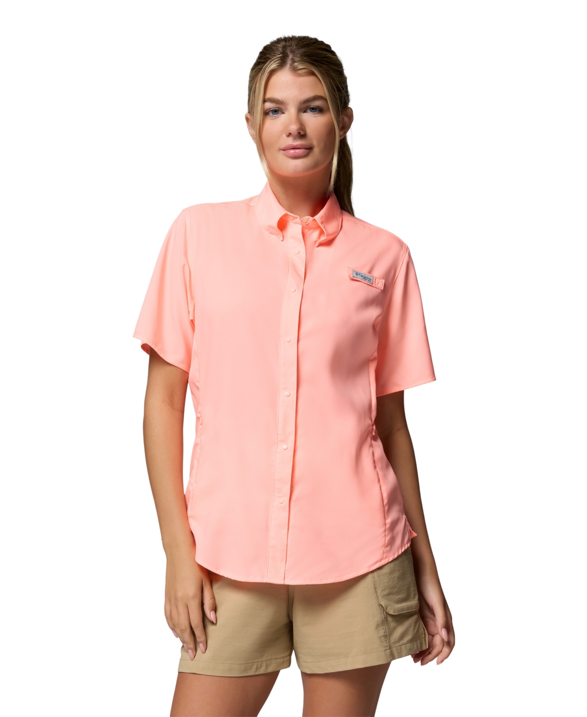 Columbia Women's Tamiami Short Sleeve Shirt - Tiki Pink