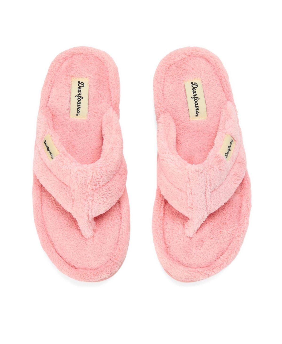 Dearfoams Women's Wrenley Terry Thong Flip Flop House Slipper