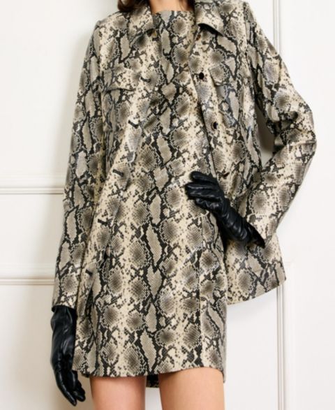 Женские куртки Line & Dot Women's Python Print Side Pocket Jacket