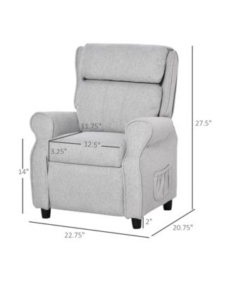 Kids Recliner Chair with Adjustable Backrest and Footrest for Ages 3–5