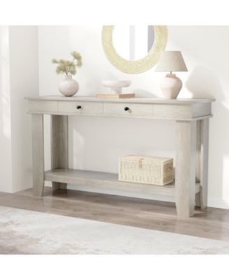 Kitchen Table 54 Inch Long Console Table Wooden Entryway Table for Dining Room, Home Office, Living Room