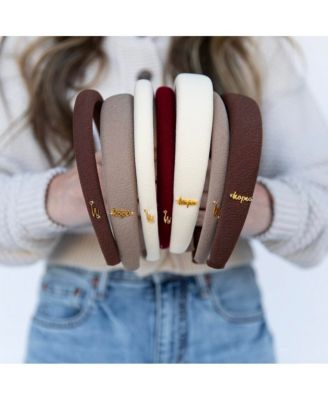 Women's Classic Padded Thin Headband  - Dark Brown