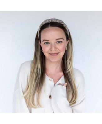 Women's Classic Padded Tweed Headband - Espresso Maroon