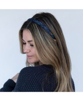 Women's Classic Thin Padded Headband - Light Wash Stars