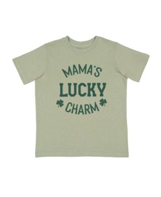 Little Boys Mama's Lucky Charm St. Patrick's Day Short Sleeve T-Shirt