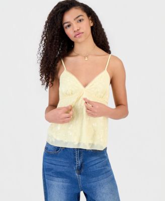 Juniors' Beaded Babydoll Tank