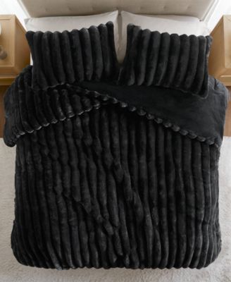 Jasmine Faux Fur Reverse to Velvet 3-Pc. Comforter Set, Full/Queen