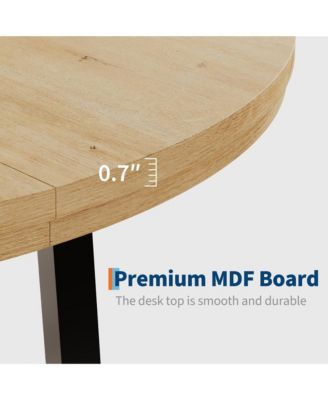 Kitchen Table Garvee 47 Inch Round Industrial Dining Table for 4