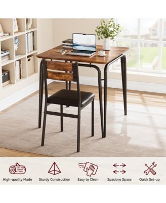 Kitchen Table WhizMax 3 Piece Kitchen and Dining Room Sets for Dining Room, Home Office, Living Room