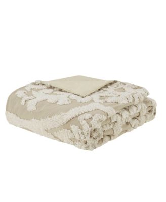 Viola Damask Tufted 3-Pc. Duvet Cover Set, Full/Queen