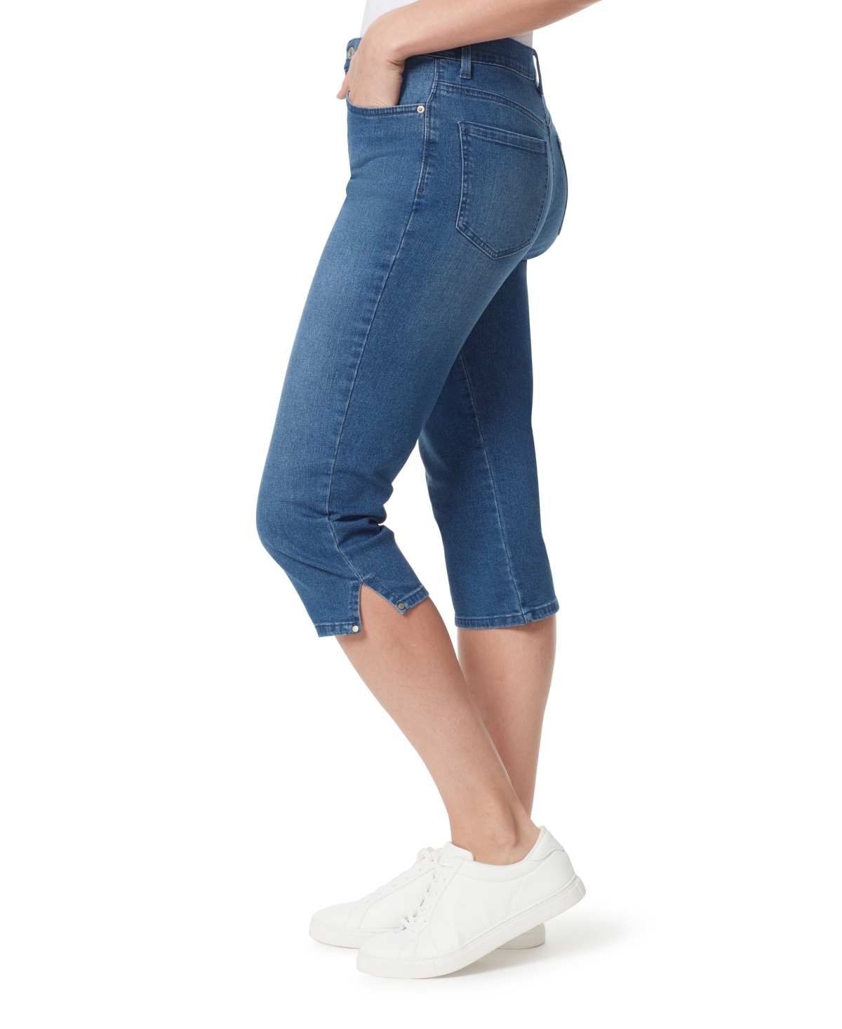 Gloria Vanderbilt Petite Amanda High Rise Five Pocket Capri Jeans