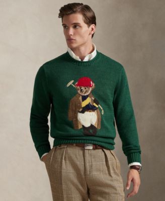 Men's Polo Bear Roll Neck Sweater