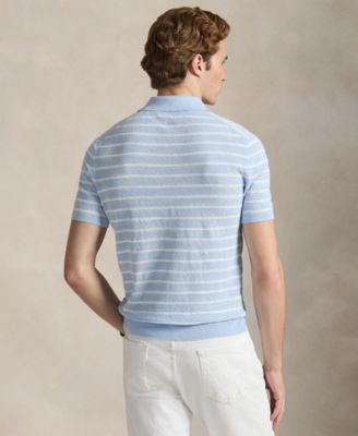 Men's Short-Sleeve Polo Collar Sweater
