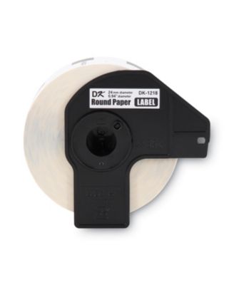 DK1218 0.94 in Dia Die-Cut Round Paper Labels Roll