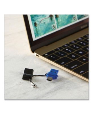 99154 Store  n' Go 32 GB Dual USB 3.0 Flash Drive for USB-C Devices - Blue