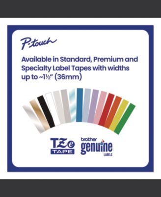TZES231G 0.47 in. x 26.2 ft. TZe Standard Adhesive Laminated Labeling Tape - Black on White