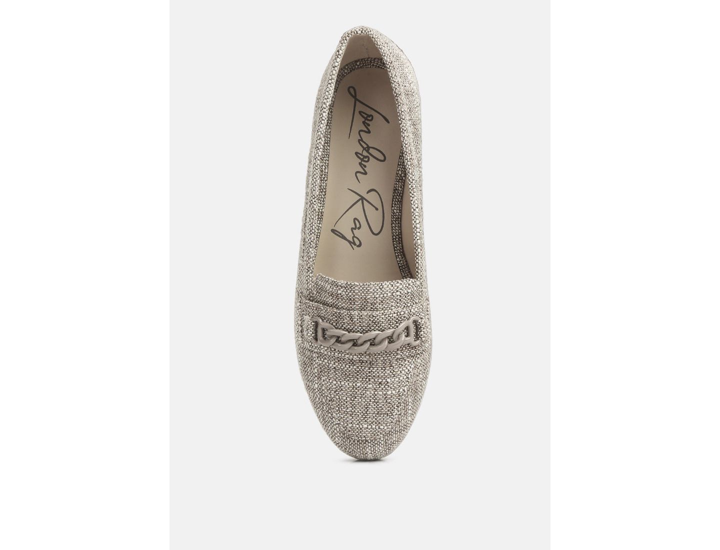 Женские туфли London Rag Abeera Chain Embellished, цвет: Коричневый — фото 4