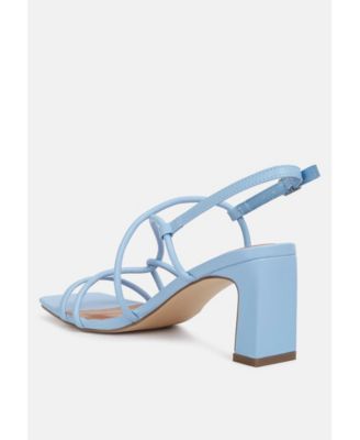 Womens Andrea Knotted Straps Block Heeled Sandals