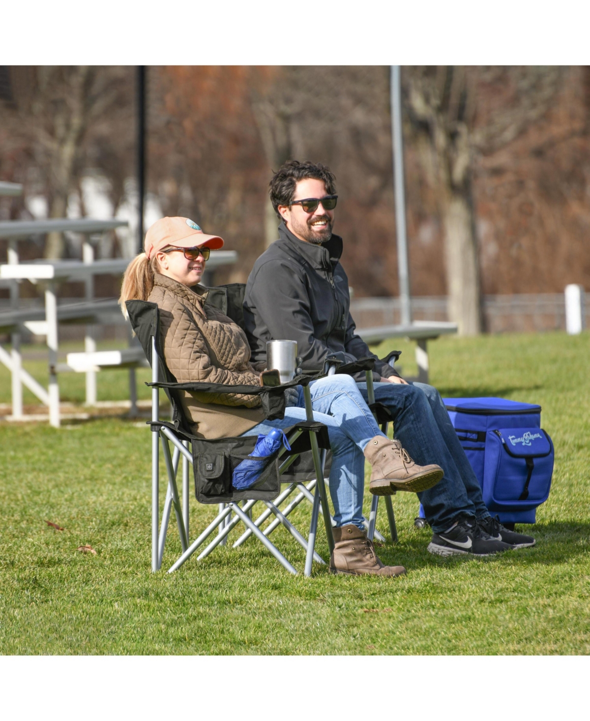 Camp & Go 3 x 2 ft Moss Heavy Duty Heated Quad Chair