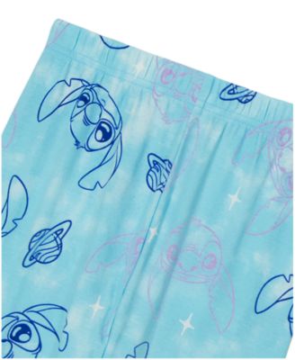 Girls' 4-10 All Over Print Tops, Shorts, and Pants, 4-Piece Pajama Set