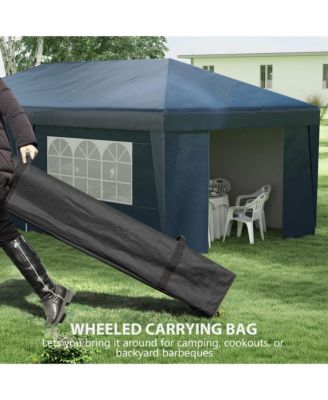 10' x 19.5' Large Party Tent Pop Up Canopy w/ Weight Bags,