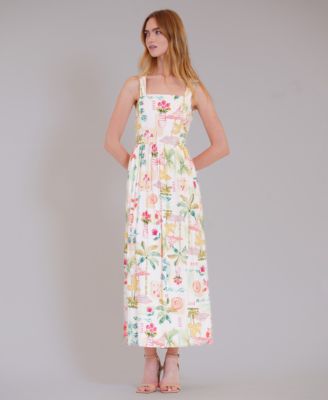 Women's Sleeveless Sweetheart Midi Dress