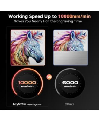 20W Laser Engraver Cutter with 14.76inx14.76in Area Dual-Beam Touchscreen