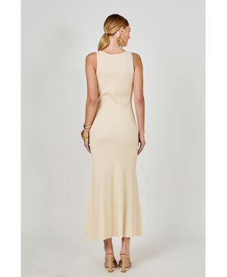 Women's Sweetheart Neckline Knit Maxi