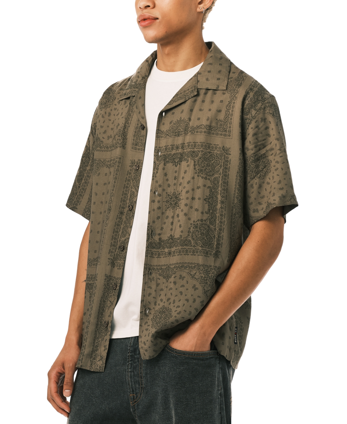 Buffalo David Bitton Men's Sandro Camp Collar Shirt