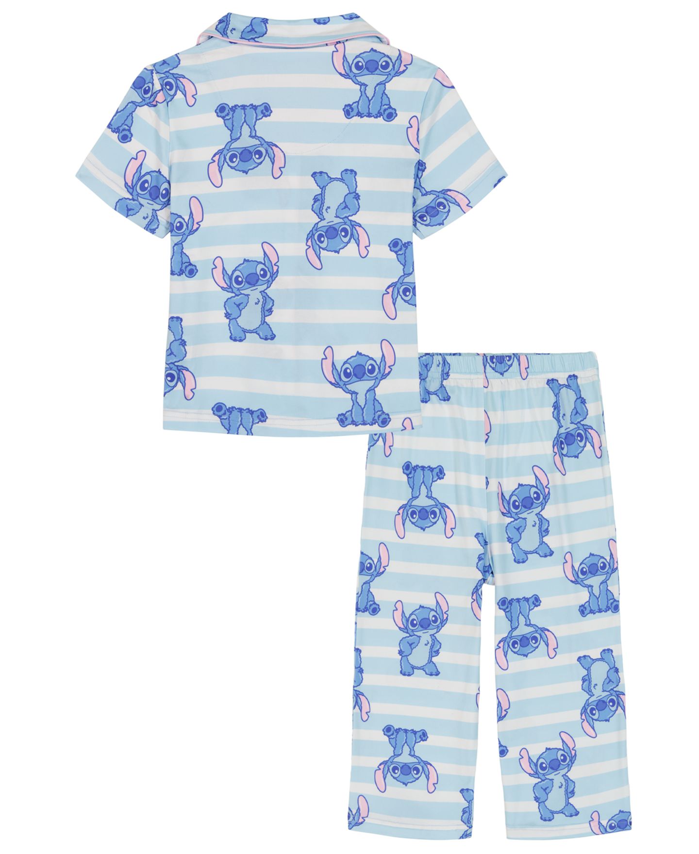 Детская пижама Lilo Stitch: топ с принтом и брюки, 2T-4T, цвет: Синий — фото 2