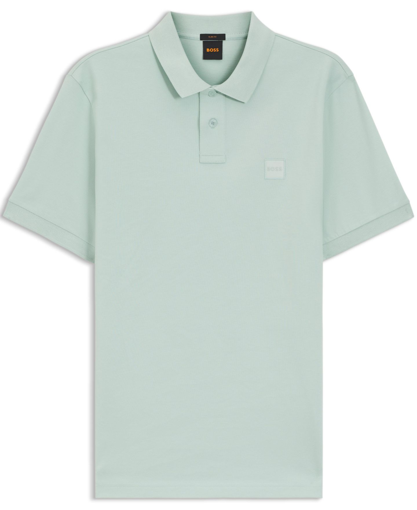 Мужское поло Hugo Boss Stretch-Cotton Slim-Fit Passenger Polo Shirt, цвет: Аквамариновый — фото 3
