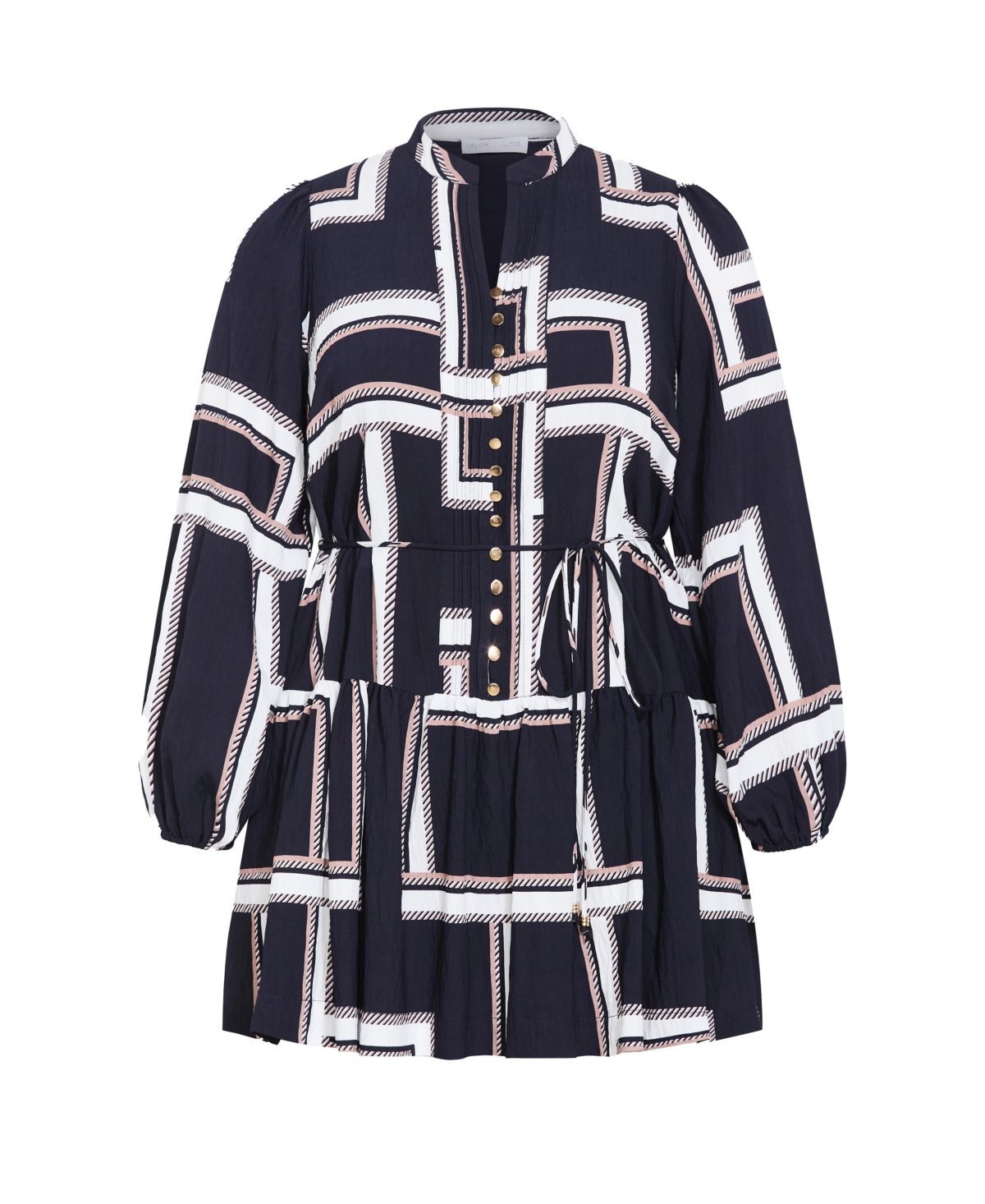 City Chic Plus Laurie Print Mini Dress