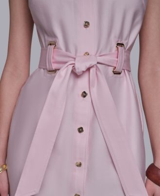 Women's Cap-Sleeve Collared Shirt Dress