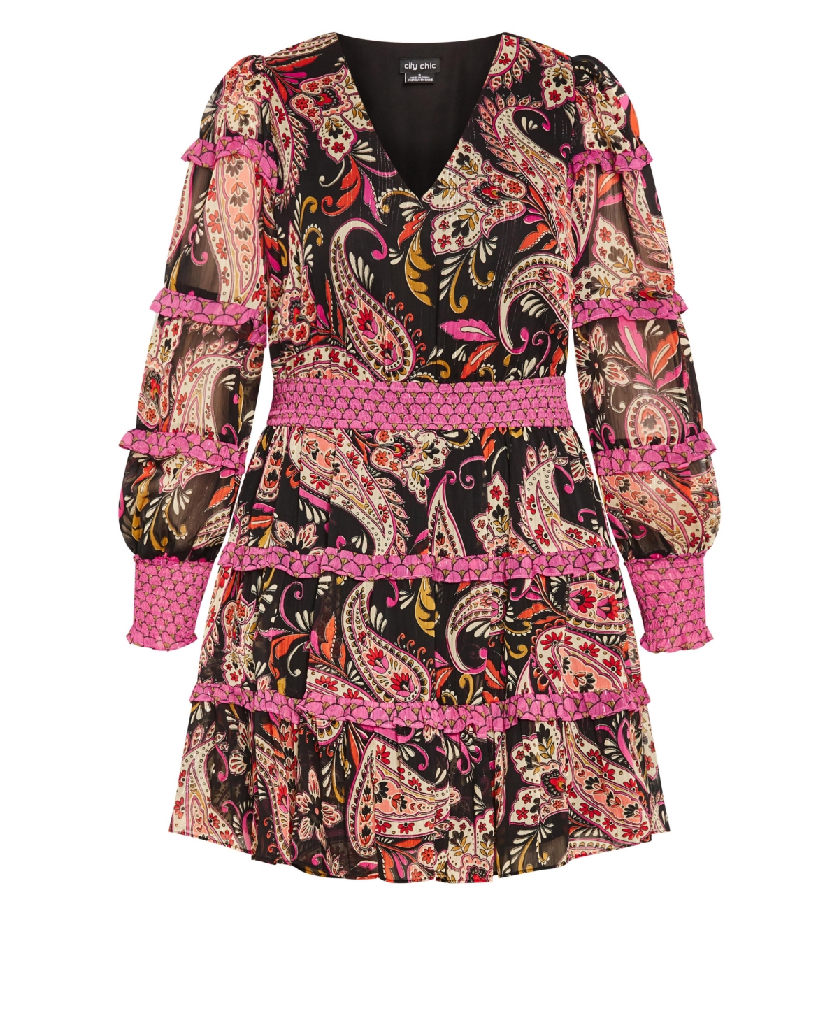 City Chic Women's Plus Hollie Print Dress