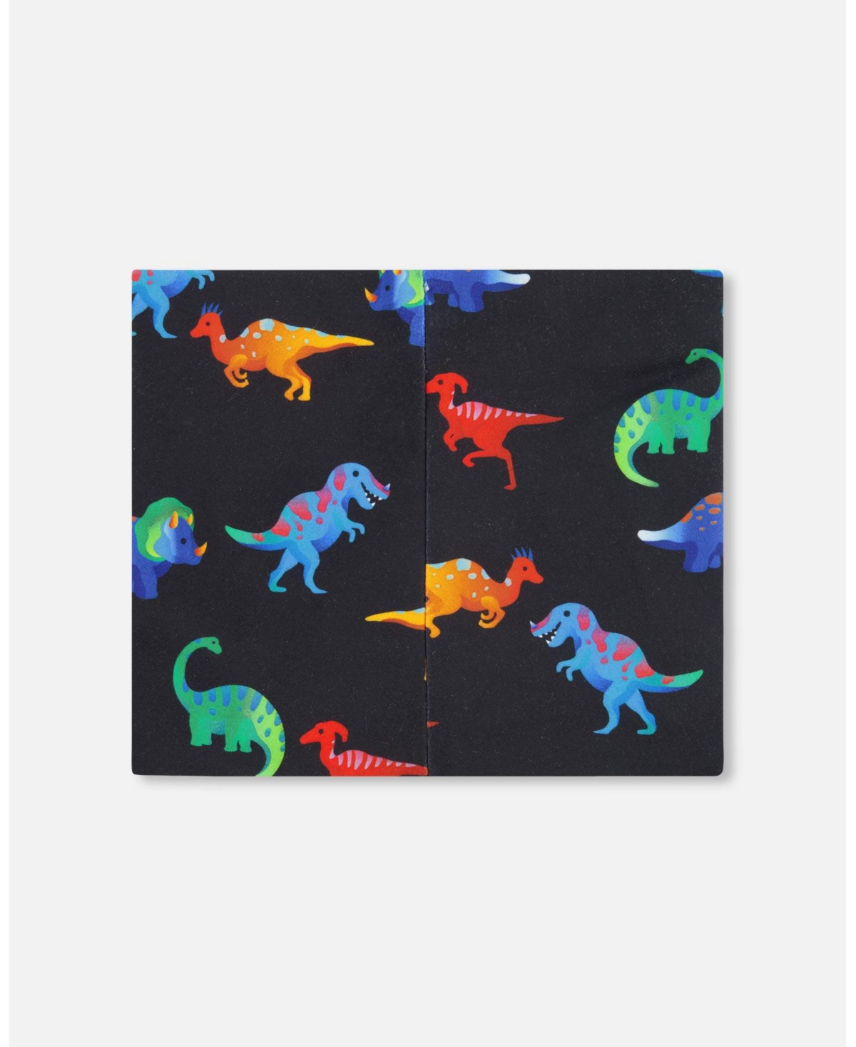 Deux par Deux Boy Stretch Jersey Neck Tube Black Dinosaur Print - Toddler|Child
