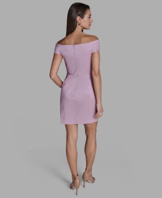Women's Taffeta Off-The-Shoulder Mini Dress