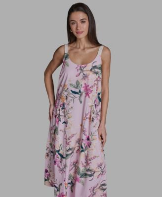 Women's Commuter Printed Scoop Neck Maxi Dress