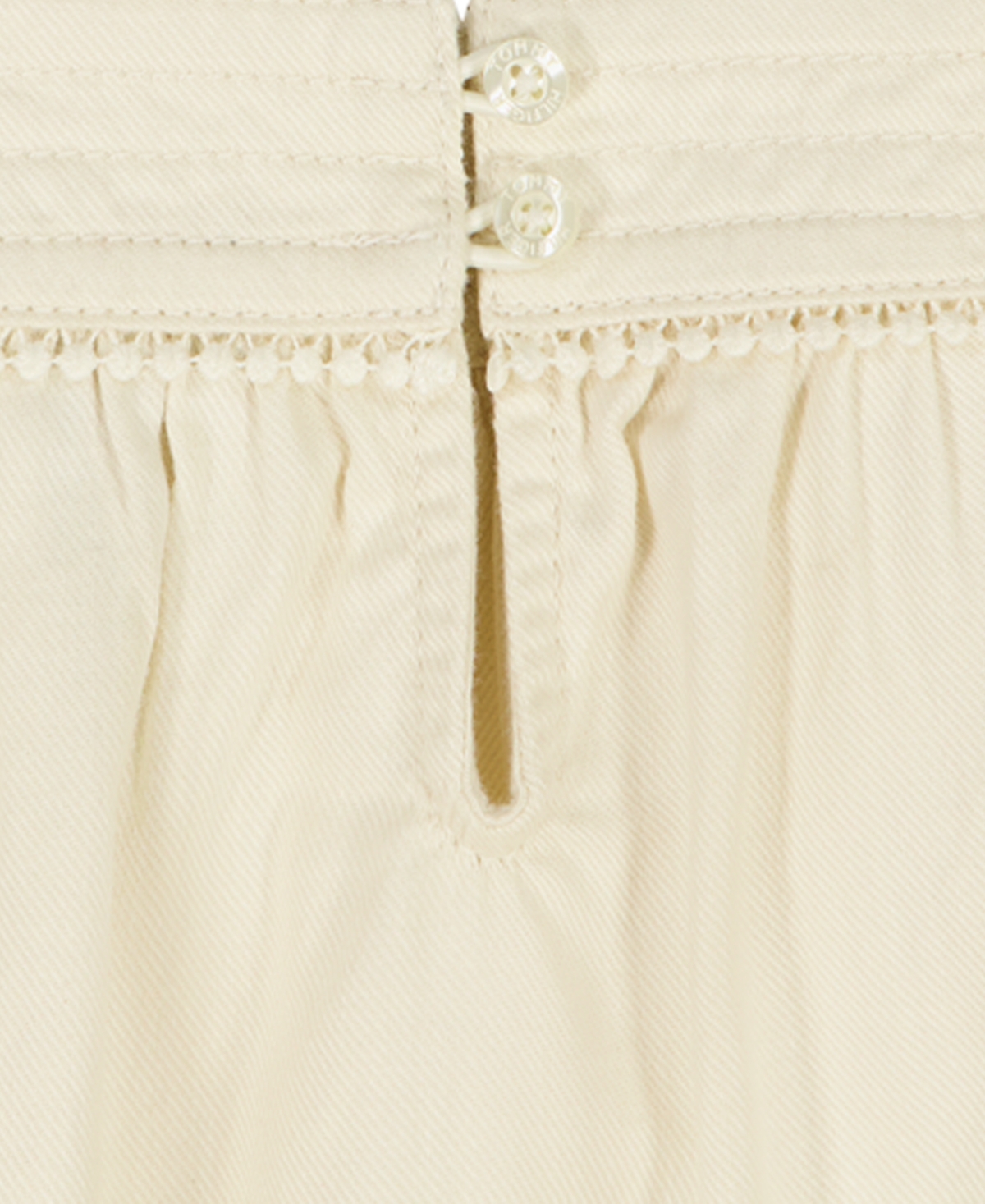 Tommy Hilfiger Girls' 7-16 Twill Ruffle-Sleeve Top