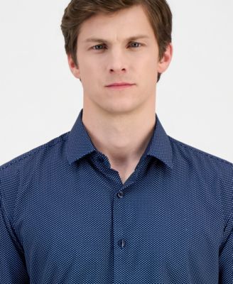 Men's Slim-Fit Performance Four-Way Stretch Dress Shirt