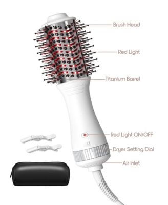 Travel Red Ligh Therapy Dryer Brush