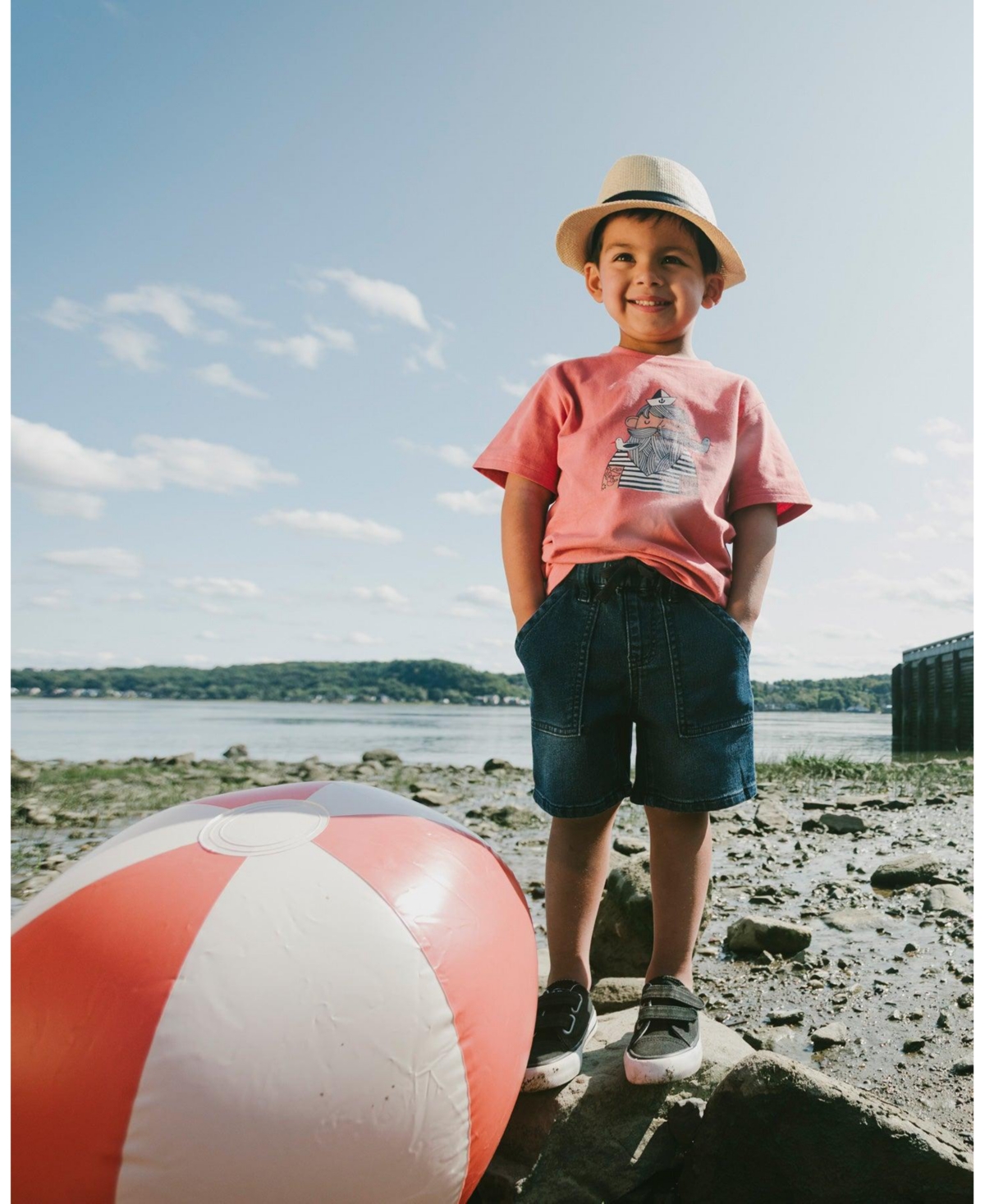 Deux par Big Boys French Terry Navy Blue Denim Shorts