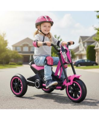 Kids Tricycle 3-Wheel Toddler Bike with Foot Pedals Forward Backward-Pink