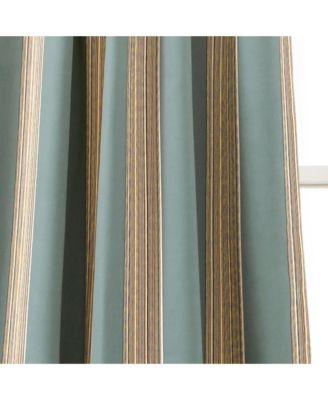 Lush Decor Julia Stripe Light Filtering Window Curtain Panels Pair 52"W x 84"L Red - Striped Curtains for Bedroom - Living Room Curtains