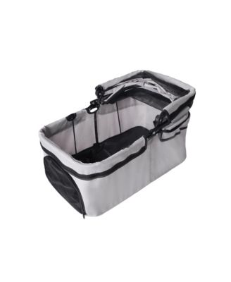 All-Terrain Pet Stroller with 360° Rotating Wheels & Detachable Carrier, 4-Wheel Foldable Travel System with Storage Bag