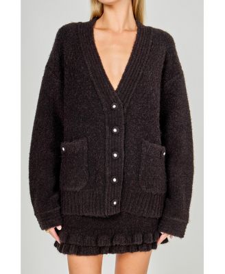 Women's Fuzzy Oversized Cardigan