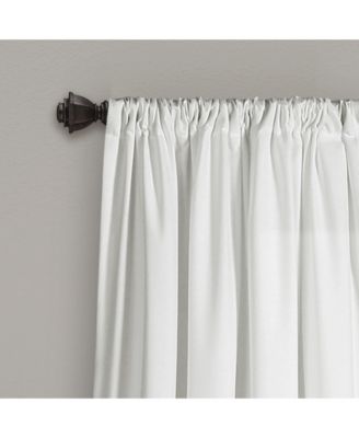 Lush Decor Allison Ruffle Light Filtering Window Curtain Panels, Pair 40"W x 84"L