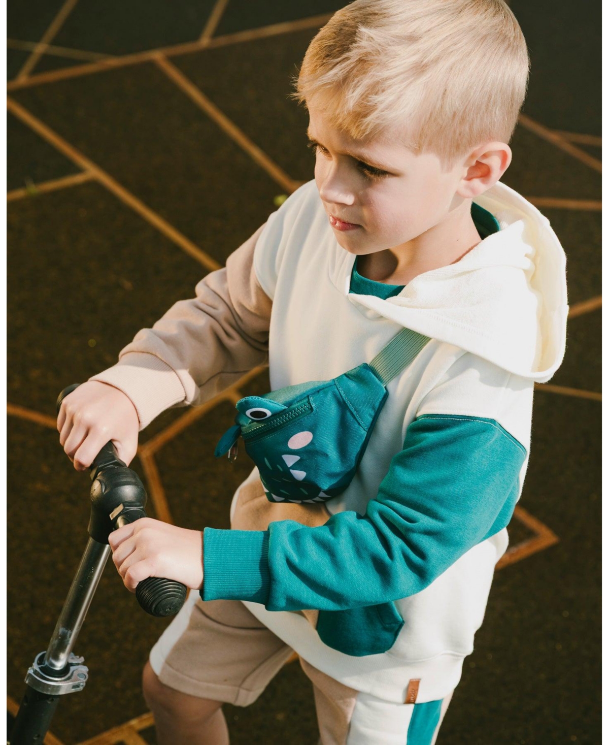 Deux par Toddler Boys Sporty French Terry Shorts Beige - Toddler|Child